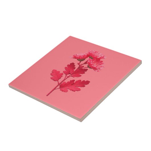 Carreau Chrysanthème rose (Côté)