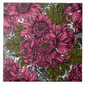 Carreau Chrysanthème rose (Devant)