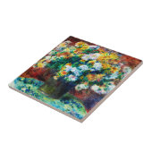 Carreau Chrysanthème Vintage par Pierre-Auguste Renoir (Côté)
