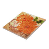 Carreau Chrysanthèmes vintage d'automne (Côté)