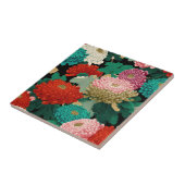 Carreau Chrysanthemum Flowers Vintage Floral Patttern (Côté)