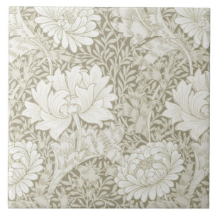 Carreau Chrysanthemum Ivory, William Morris