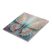 Carreau Chuchotements de couleur : Papillon fractal pastel (Côté)
