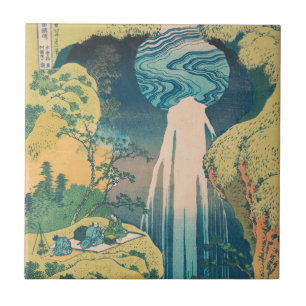 Carreau Chutes d'Amida d'Hokusai Japon Cascade 