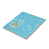 Carreau Ciel bleu dandelion nature fleurie (Côté)