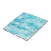 Carreau Ciel bleu de motif blanc de nuages (Côté)