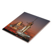 Carreau Ciel rouge pour le lancement de la navette spatial (Côté)