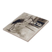 Carreau Cigogne livrant le cru de bébé (Côté)