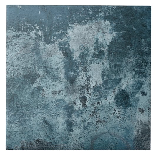 Carreau ciment bleu en détresse (Devant)