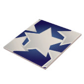 Carreau Cinq étoiles blanches (Côté)