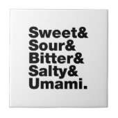 Carreau Cinq saveurs de base (Devant)