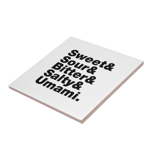 Carreau Cinq saveurs de base (Côté)