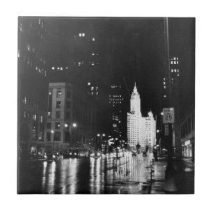 Carreau circa 1954 : De vue une avenue du Michigan vers