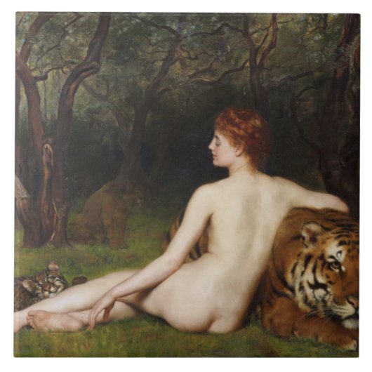 Carreau Circe (Magical Goddess and Cats) (by John Collier) (Devant)