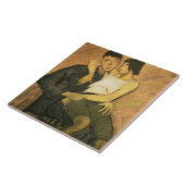 Carreau Citadin Couple, 1920 (huile sur la toile) (Côté)