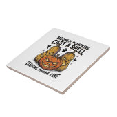 Carreau Citation de citrouille d'Halloween Jack O Lantern (Côté)