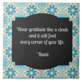 Carreau Citation de Gratitude Rumi (Devant)