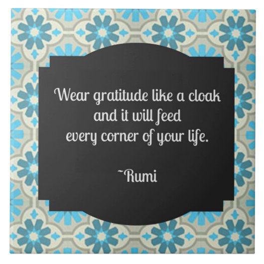 Carreau Citation de Gratitude Rumi (Devant)