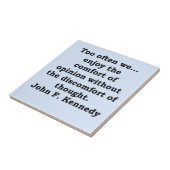 Carreau citation de John F. Kennedy (Côté)