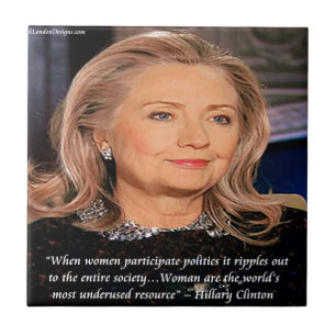 Carreau Citation de la ressource pour femmes Hillary