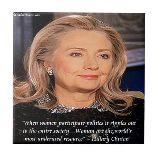Carreau Citation de la ressource pour femmes Hillary (Devant)