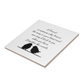 Carreau Citation de l'ami Chanson dans votre coeur & Birds (Côté)