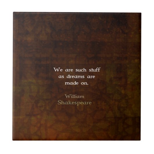 Carreau Citation de rêve inspirationnel William Shakespear (Devant)