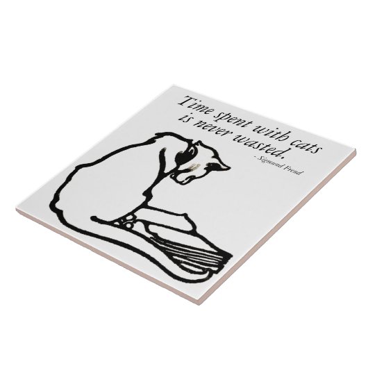 Carreau Citation de temps de chat (Côté)