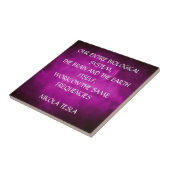 Carreau Citation de Tesla sur le violet (Côté)