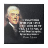 Carreau Citation de Thomas Jefferson sur les droits relati (Devant)