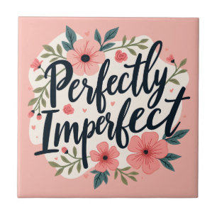 Carreau Citation de typographie florale parfaitement impar