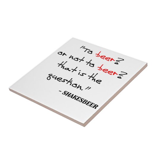 Carreau Citation drôle de bière (Côté)