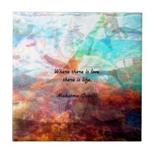 Carreau Citation inspirationnelle de Gandhi sur l'amour, l