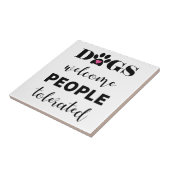 Carreau Citation Mignonne Chiens D'Accueil Personnes Tolér (Côté)