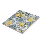 Carreau Citron à l'aquarelle bleue (Côté)
