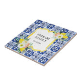 Carreau Citron bleu marine italien méditerranéen (Côté)