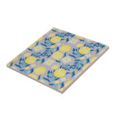 Carreau Citron coloré clair violet Motif botanique (Côté)