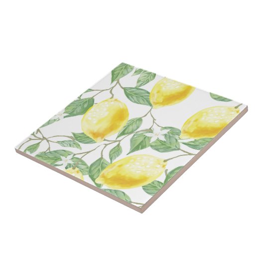 Carreau Citron d'aquarelle (Côté)