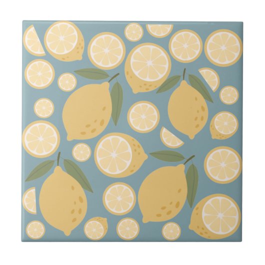 Carreau Citron jaune Motif (Devant)