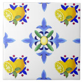 Carreau Citrons, agrumes, majolica (Devant)