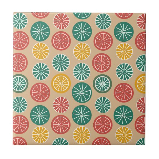 Carreau Citrons colorés (Devant)
