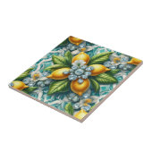 Carreau Citrons et diamants Art Déco (Côté)