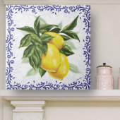 Carreau Citrons italiens Filigrane bleu européen