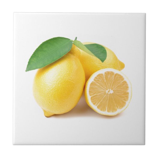 Carreau Citrons jaunes lumineux et frais (Devant)