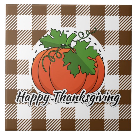 CARREAU CITROUILLE BROWN - BON THANKSGIVING (Devant)