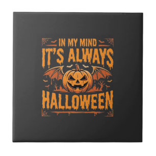 Carreau Citrouille Chauve-Souris Vector Design Halloween T