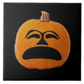 Carreau Citrouille de Jack o' Lantern visage mécontent, ci (Devant)