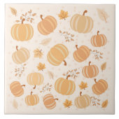 Carreau Citrouille de récolte d'automne Pastel (Devant)