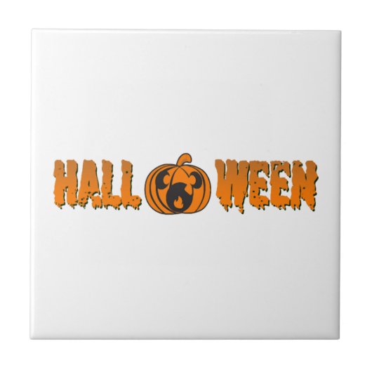 Carreau Citrouille d'Halloween (Devant)