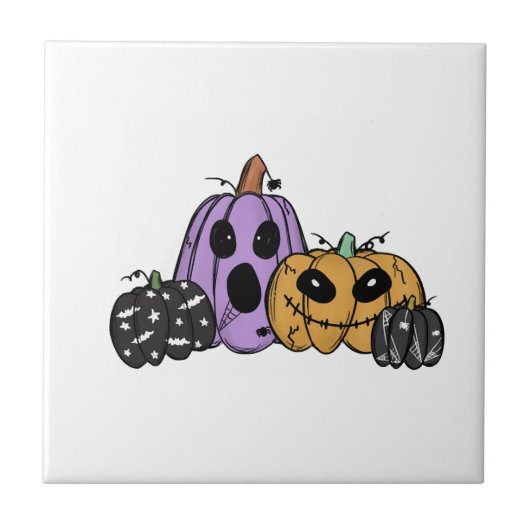 Carreau Citrouille d'Halloween (Devant)